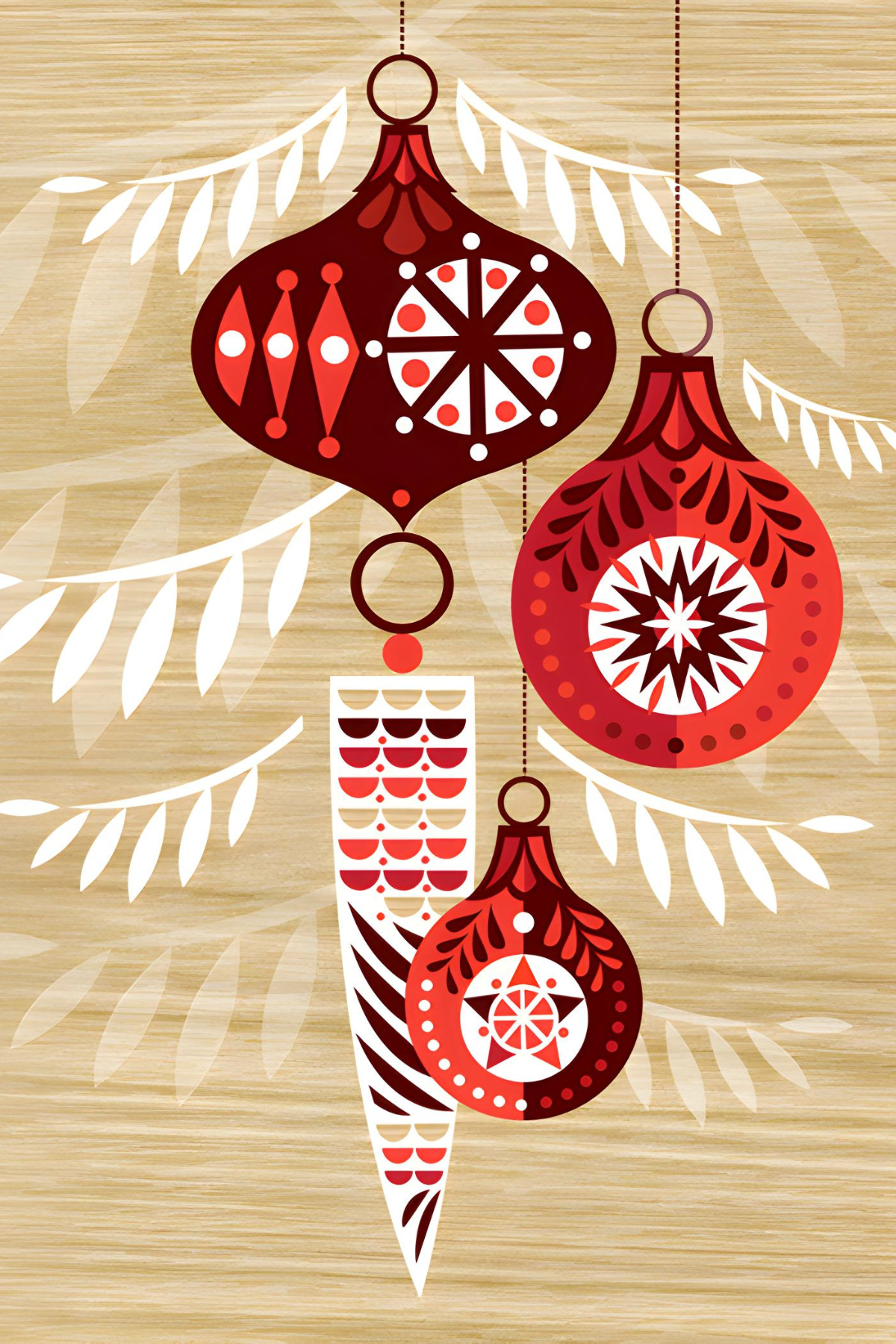 Christmas Ornaments Postcard