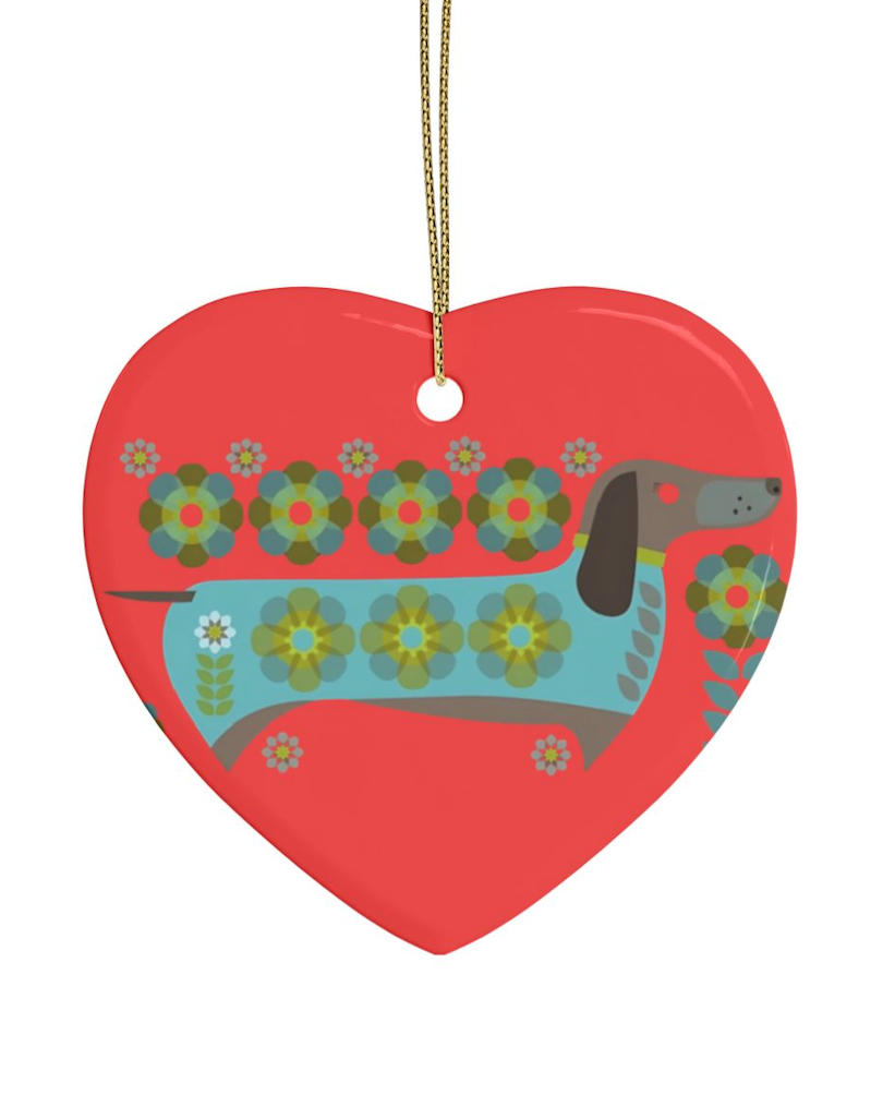 Dachshunds for Days Christmas Ornament