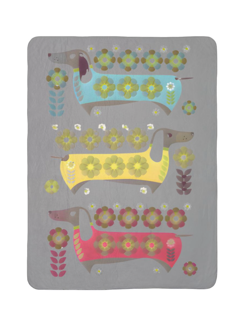 Dachshunds for Days Cozy Fleece Sherpa Blanket