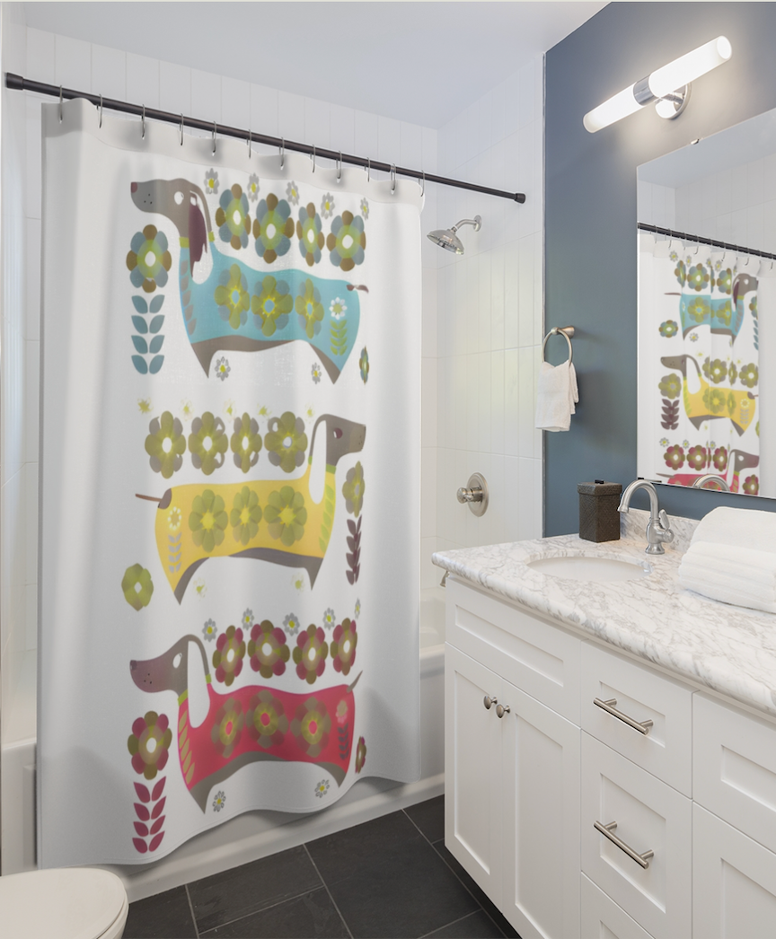 Dachshunds for Days Shower Curtain
