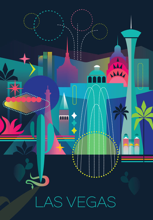 LTP - Las Vegas Postcard (Matte with color loss and scratches)