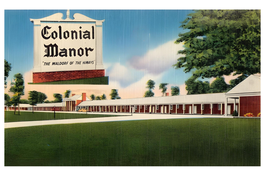 Colonial Manor Postal Card