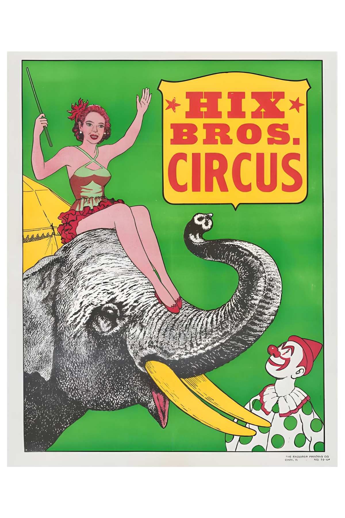 Hix Brothers Circus Postal Card