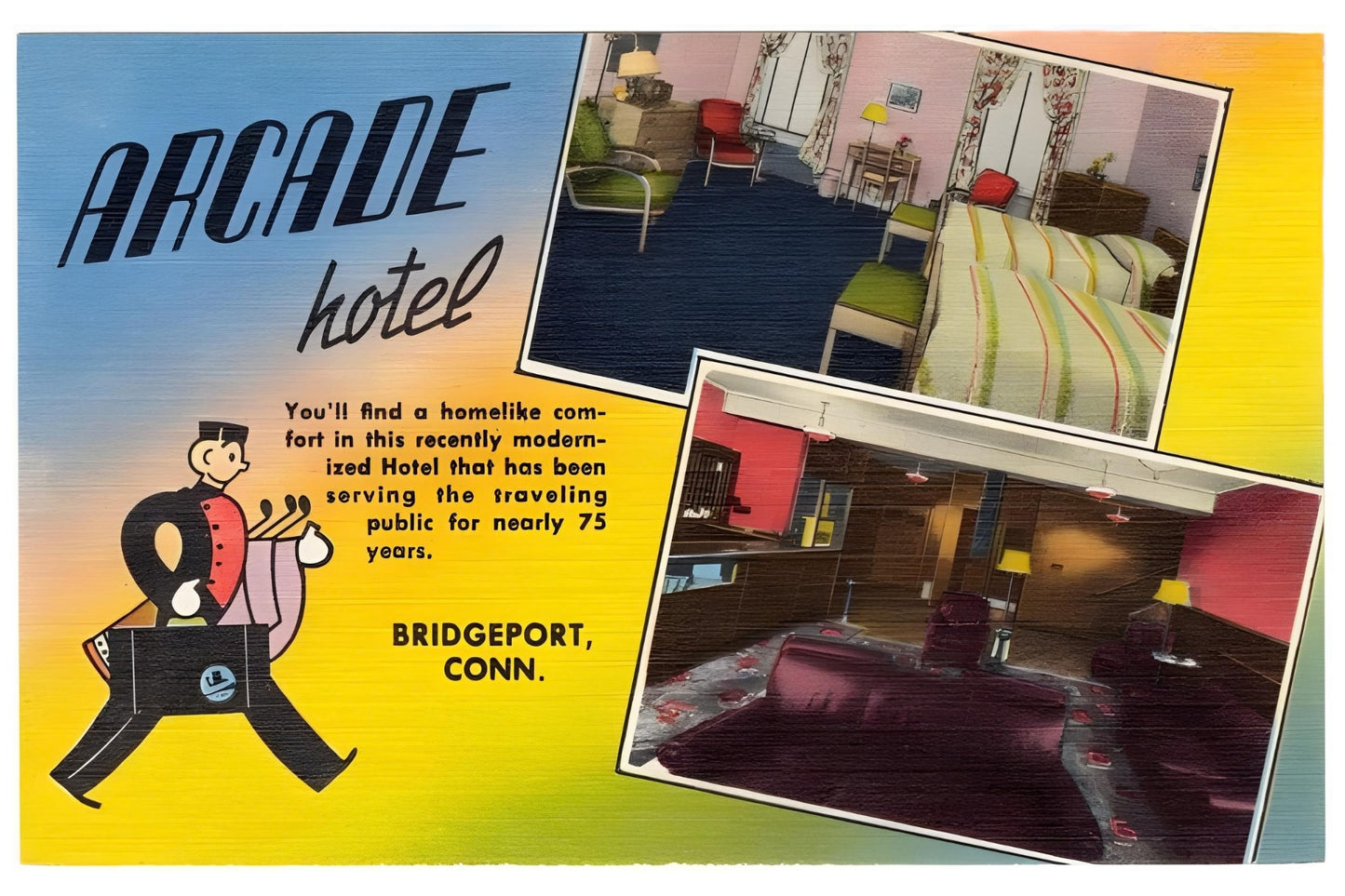 Arcade Hotel Postal Card