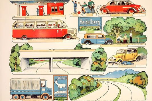 Autobahn Postal Card