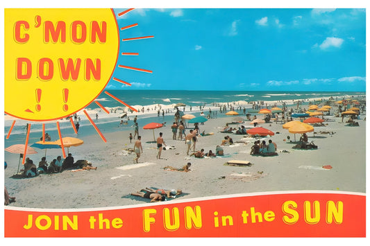 C'mon Down Postal Card