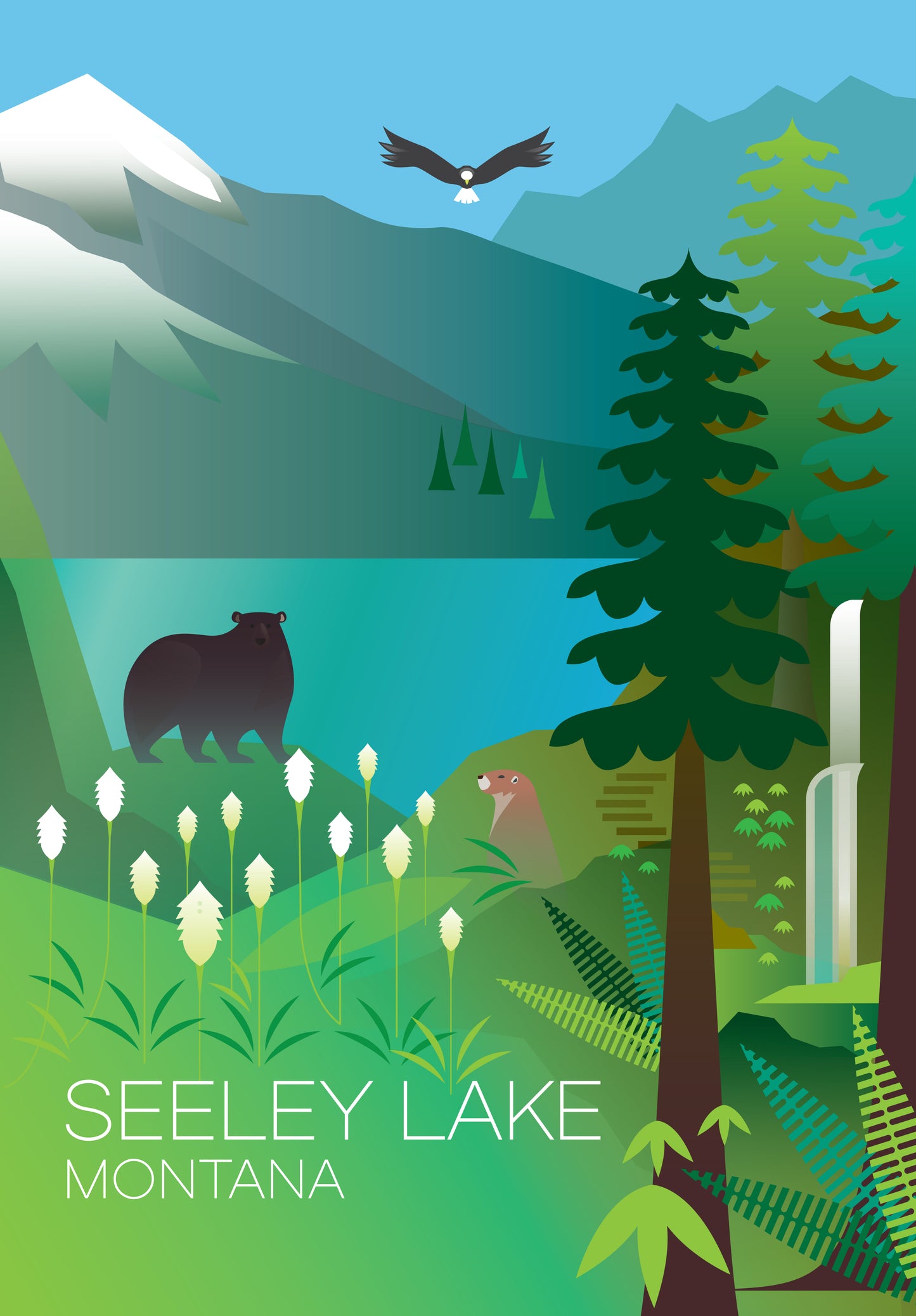 Seeley Lake Postcard