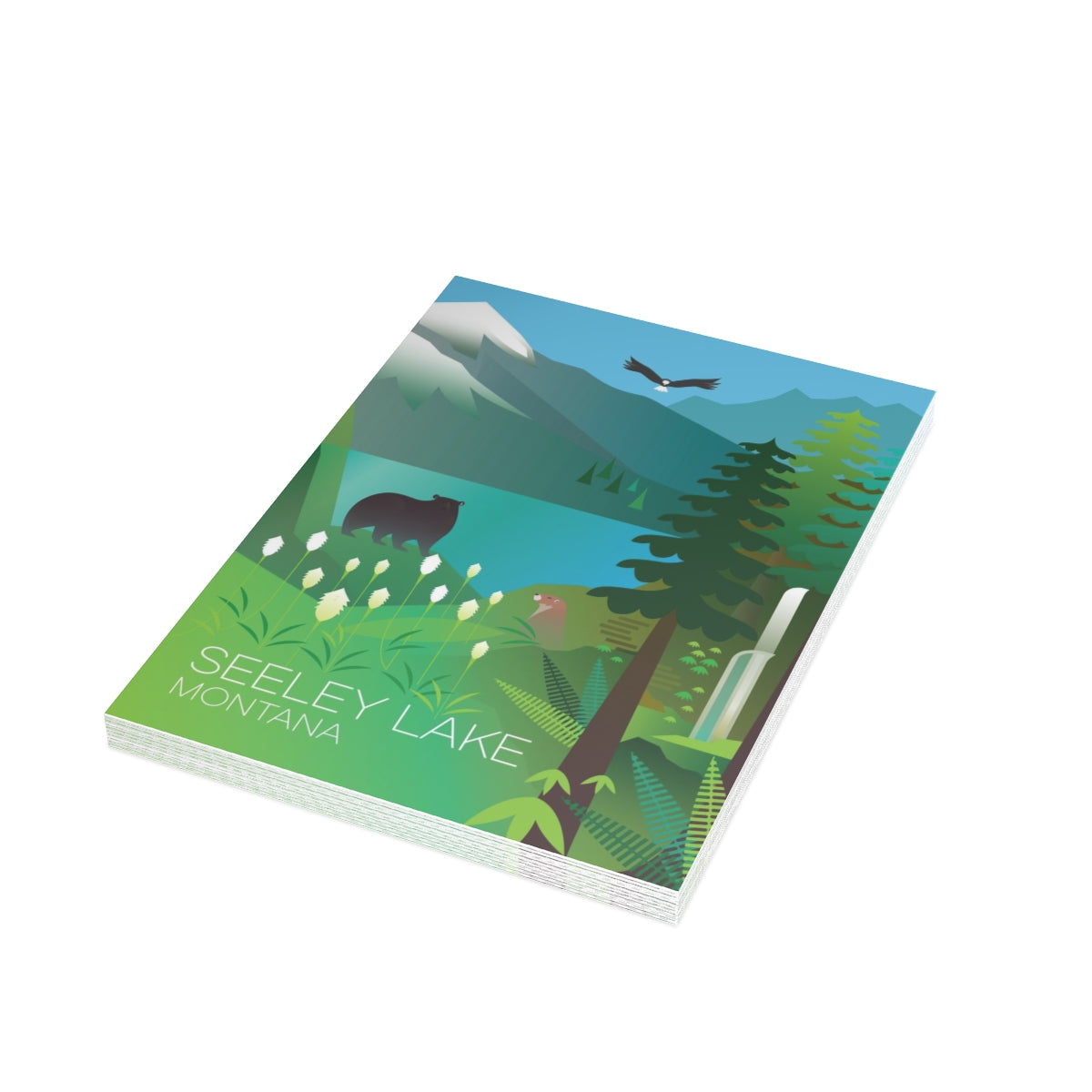 Seeley Lake Folded Matte Notecards + Envelopes (10pcs)