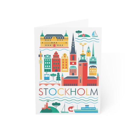 Stockholm Folded Matte Notecards + Envelopes (10pcs)