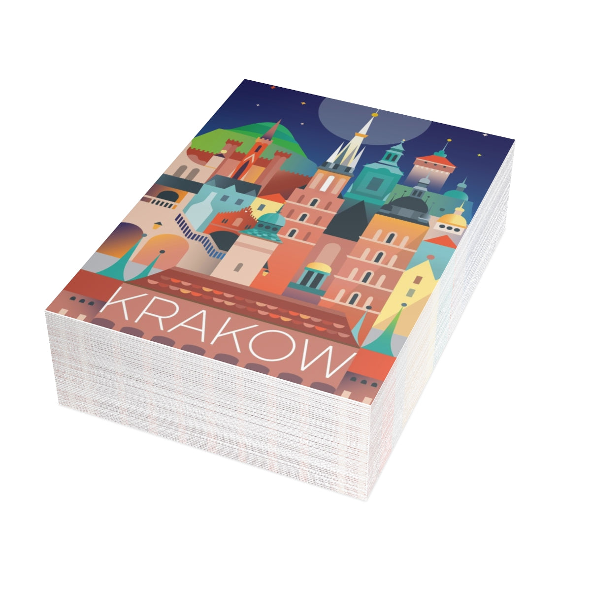 Krakow Folded Matte Notecards + Envelopes (10pcs)