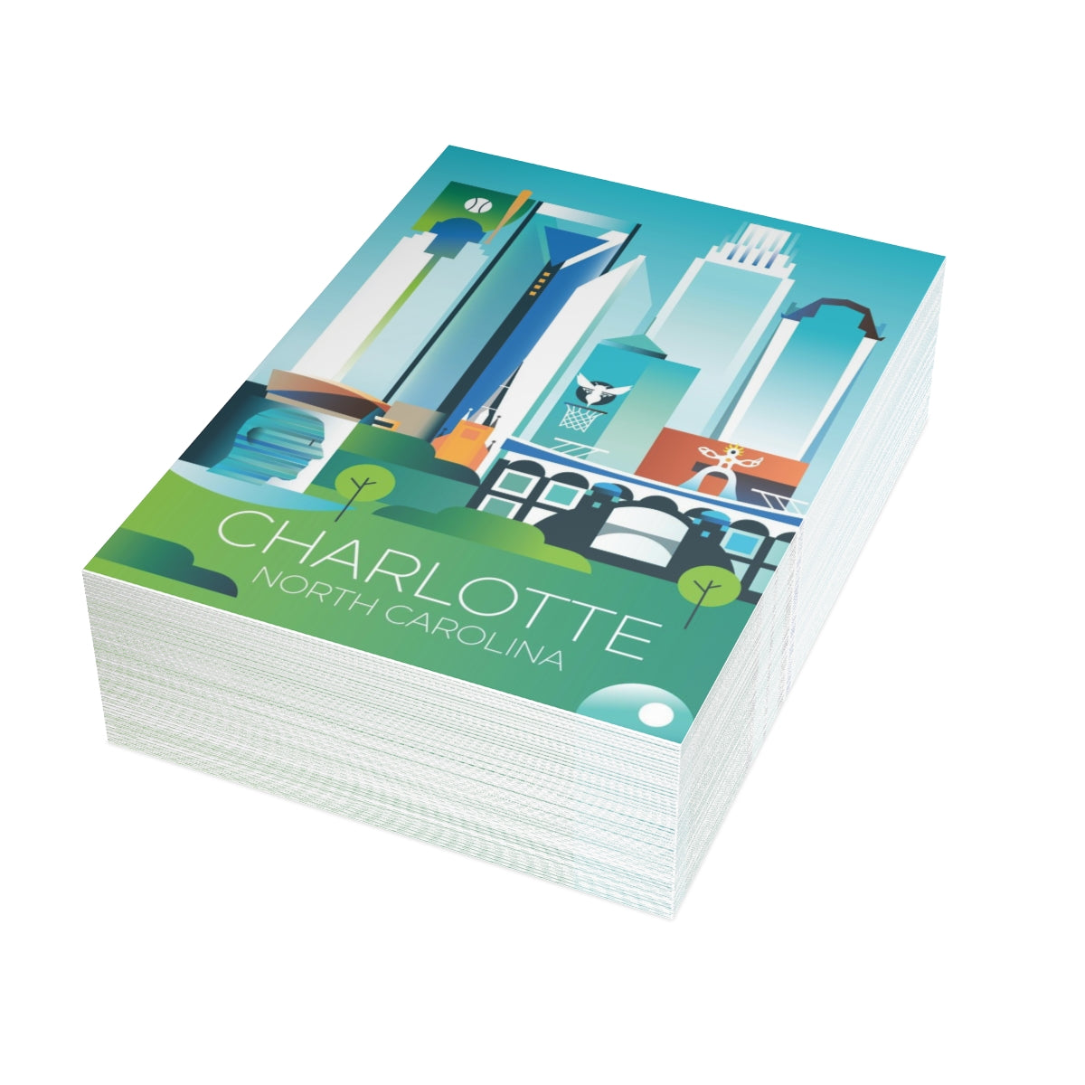 Charlotte gefaltete matte Notizkarten + Umschläge (10 Stück)