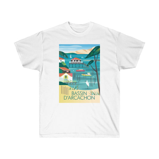 BASSIN D'ARACHON Unisex-T-Shirt aus ultra-Baumwolle