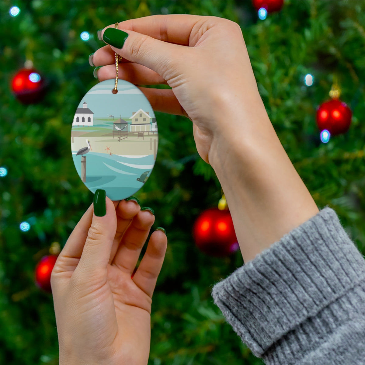 Pawleys Island Ceramic Ornament