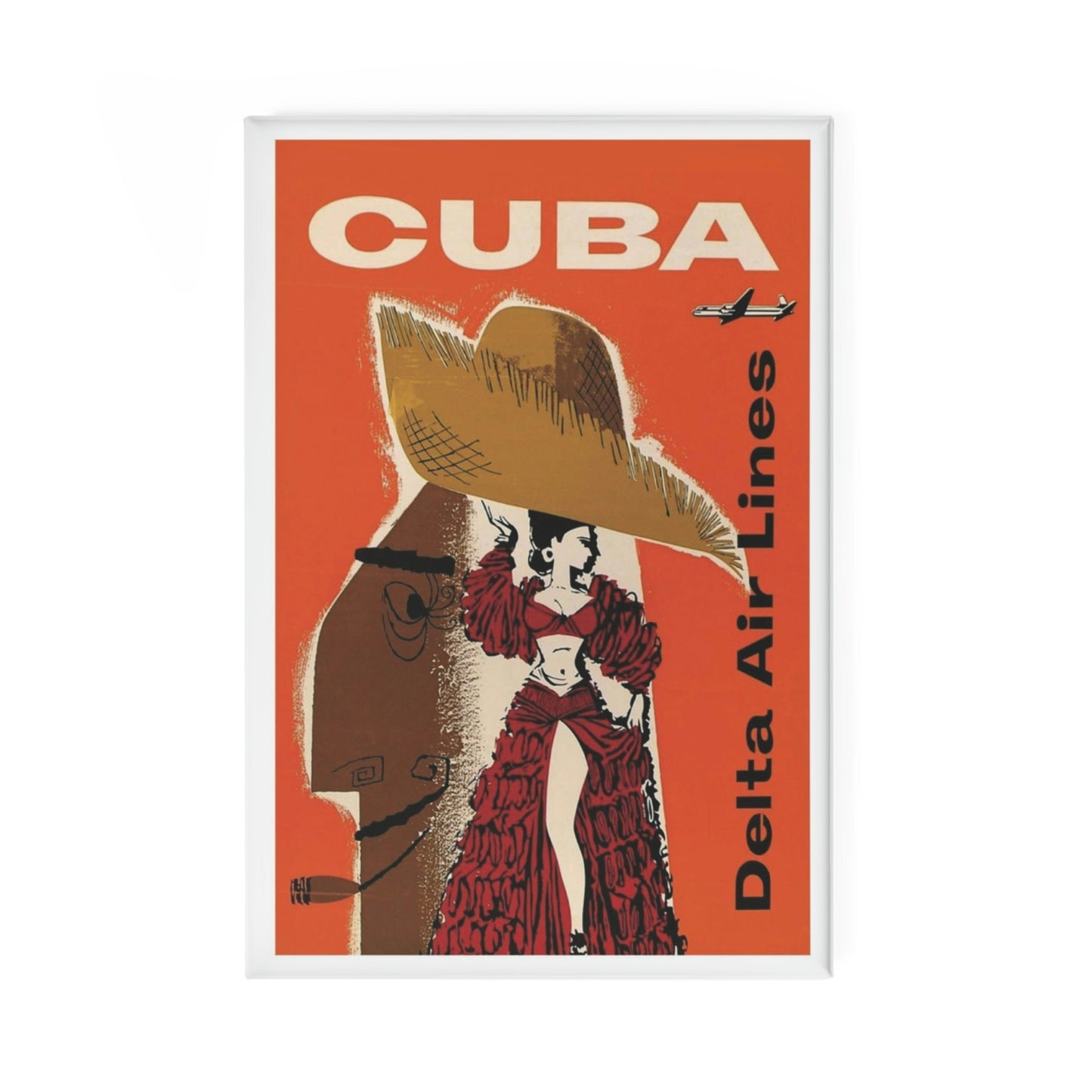 Cuba Delta Air Lines Magnet