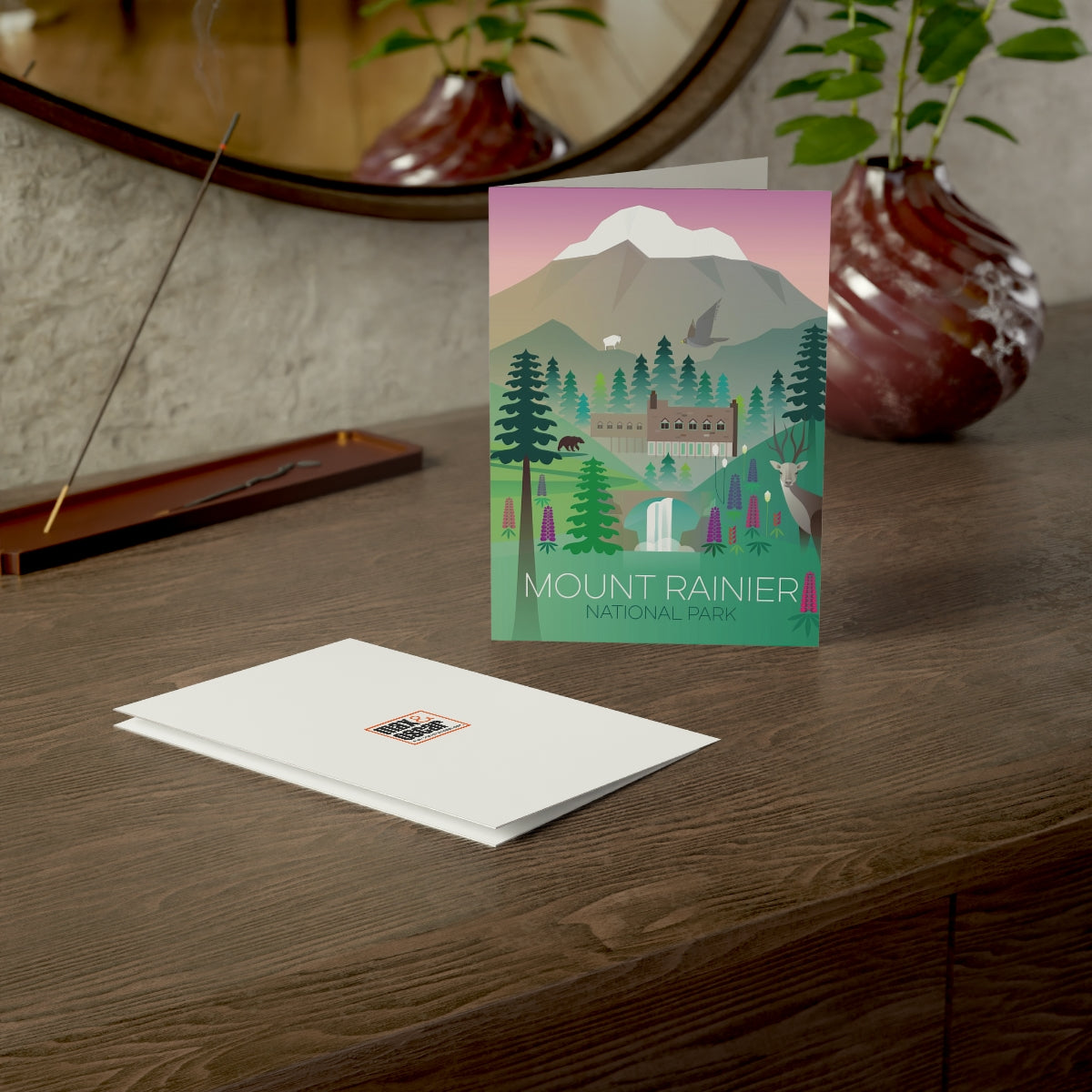 Mount-Rainier-Nationalpark, gefaltete Grußkarten + Umschläge (10 Stück)