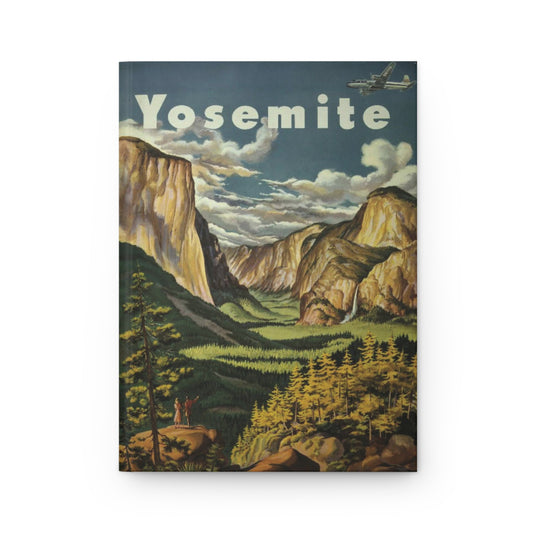 Yosemite National Park Vintage United Airlines Hardcover Journal