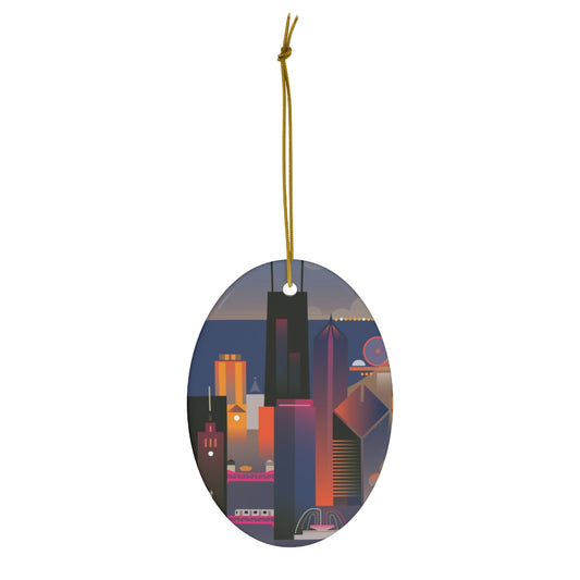 Chicago Ceramic Ornament