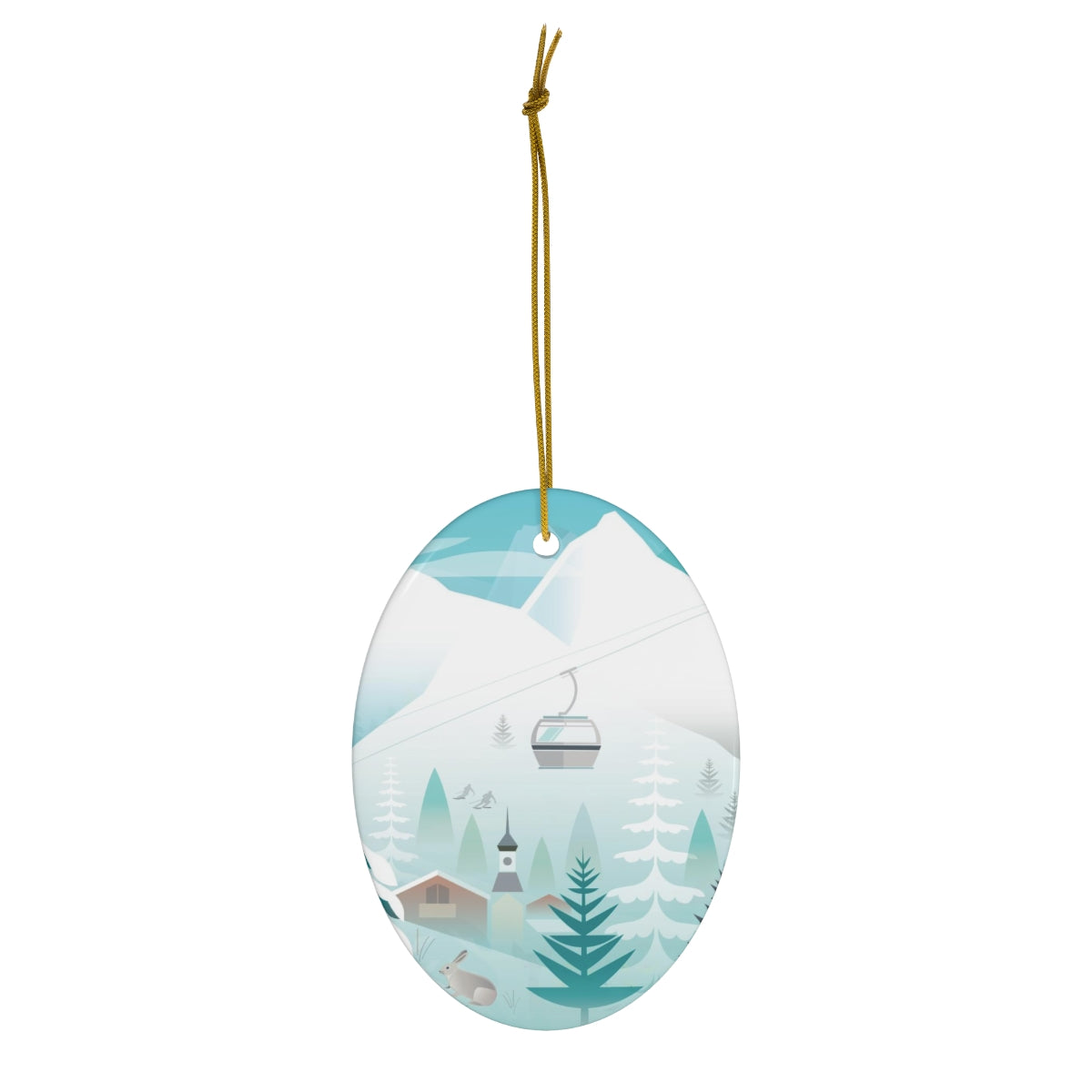 Mammoth Lakes Ceramic Ornament