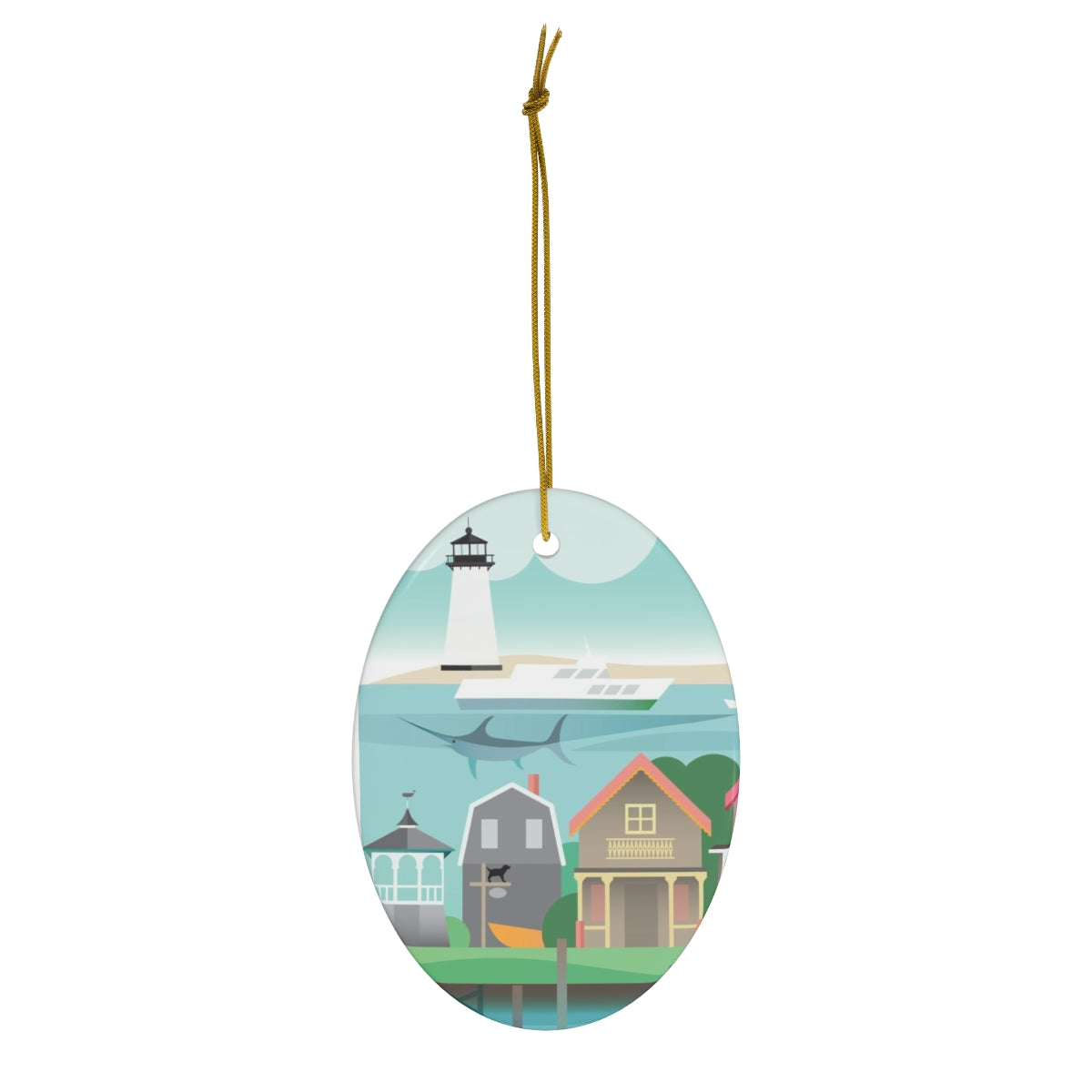 Martha's Vineyard Ceramic Ornament