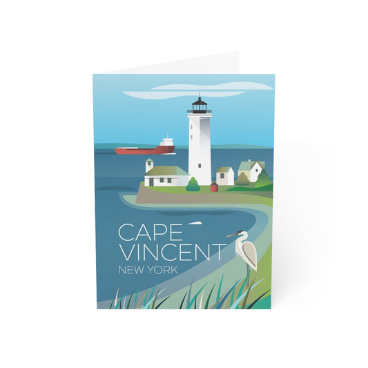 Cartes de notes mates pliées Cape Vincent + enveloppes (10 pièces)