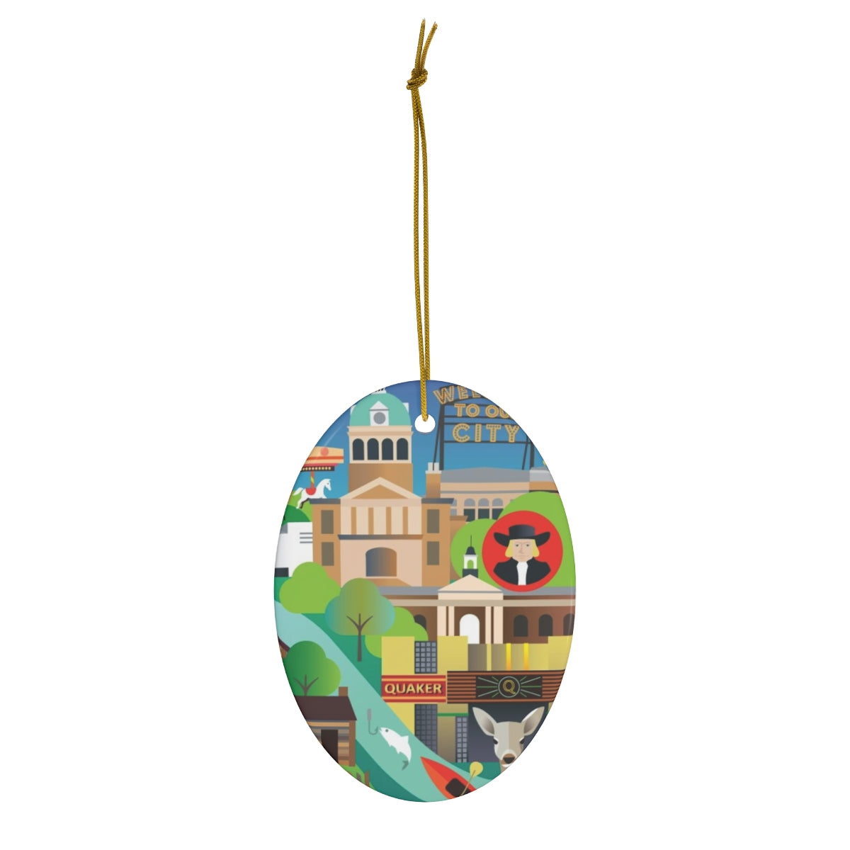 New Philadelphia Ceramic Ornament