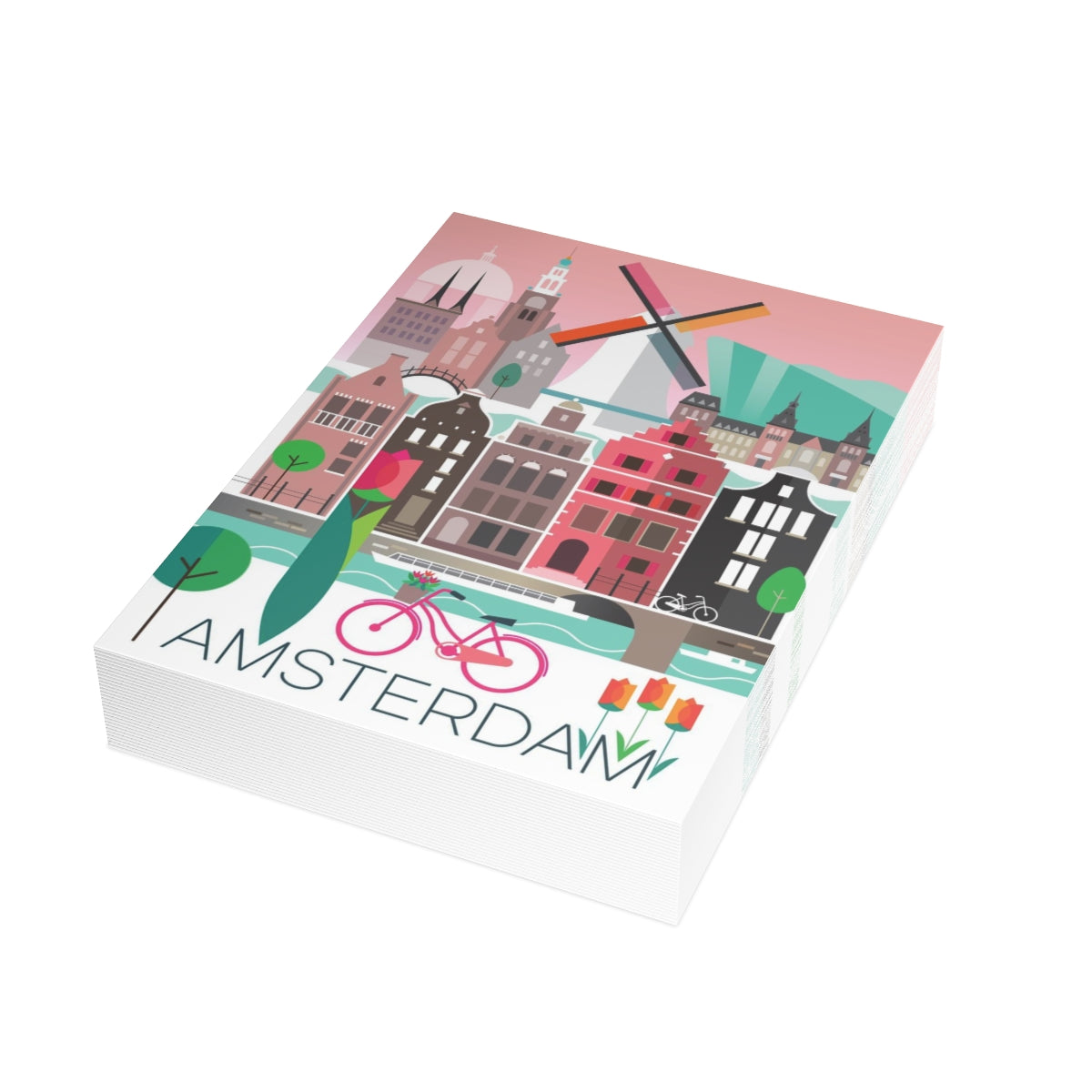 Amsterdam Folded Matte Notecards + Envelopes (10pcs)