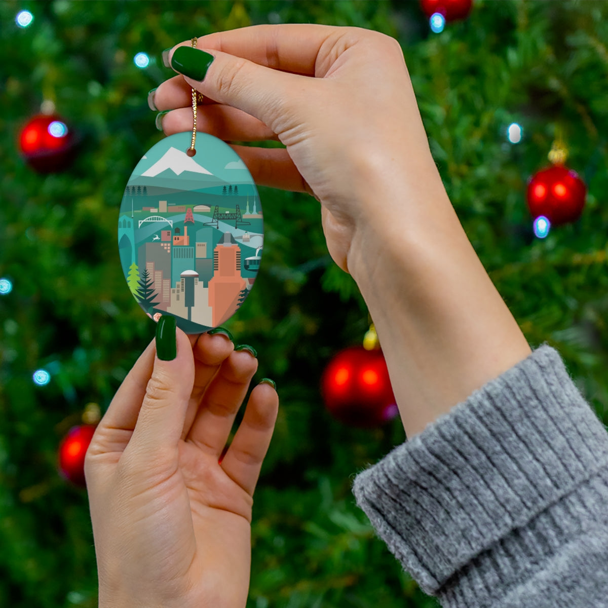 Portland, Oregon Ceramic Ornament