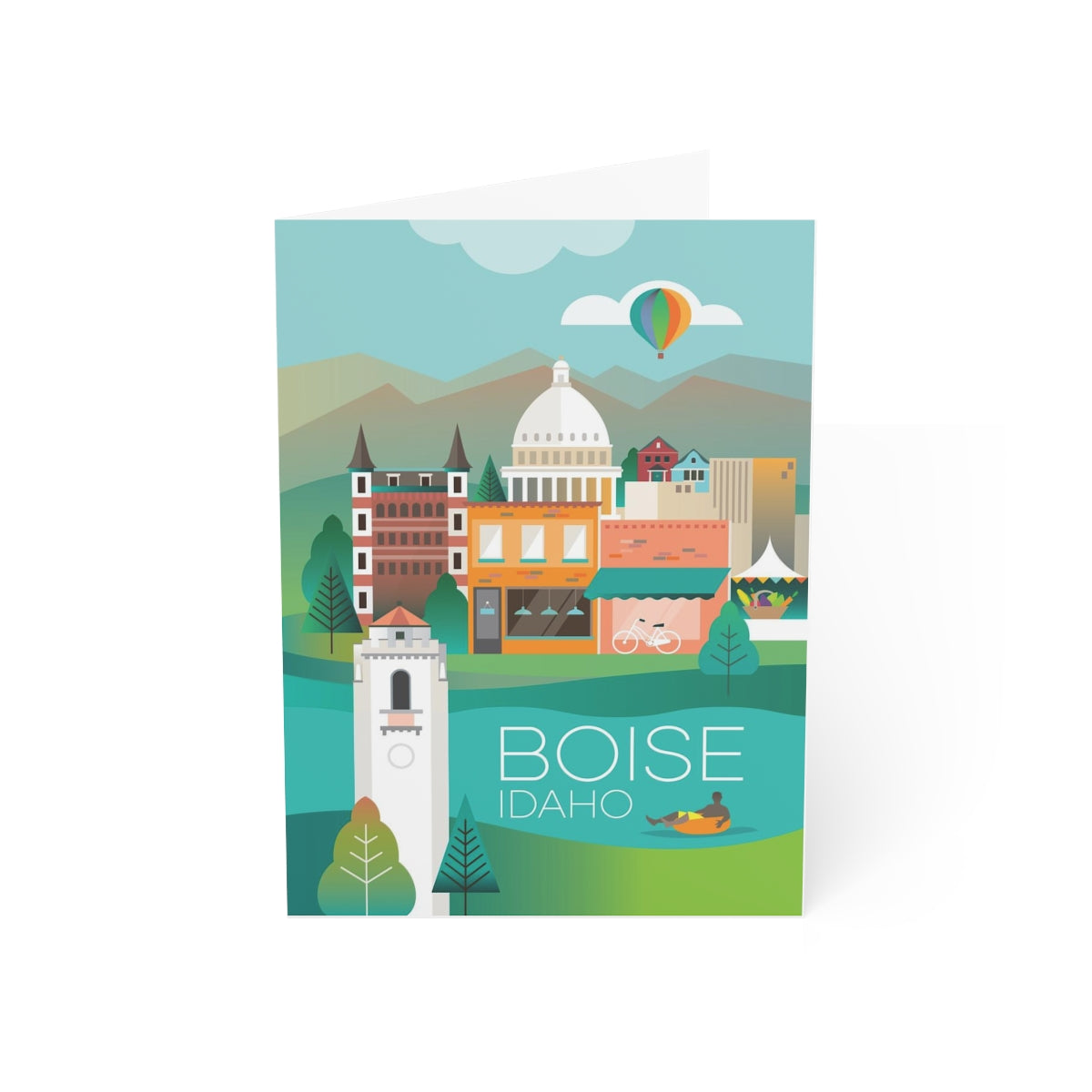 Boise Folded Matte Notecards + Envelopes (10pcs)