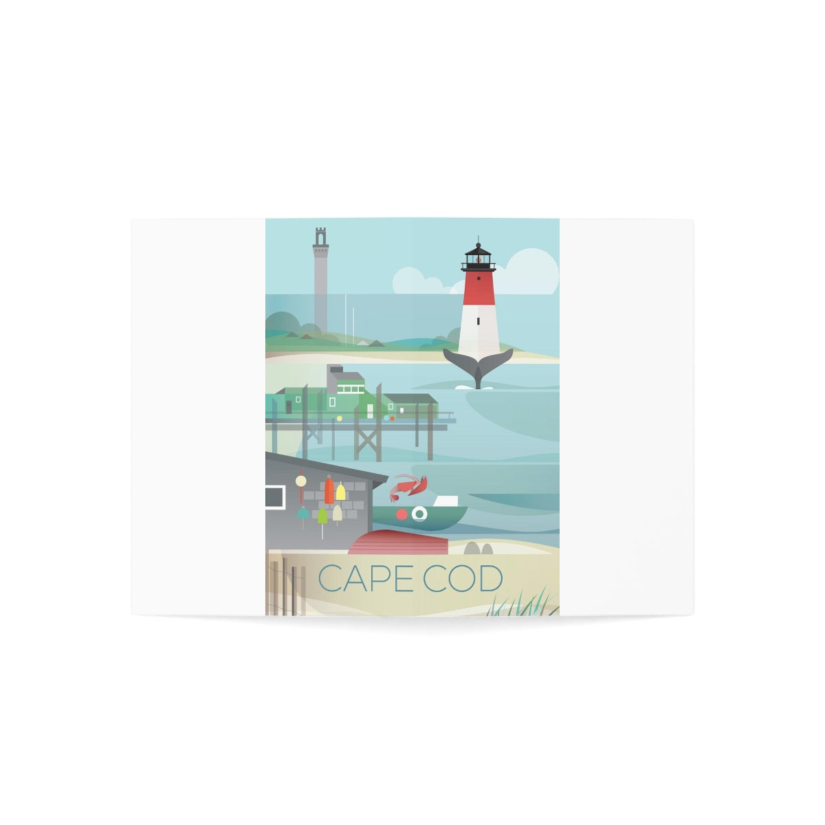 Cape Cod Folded Matte Notecards + Envelopes (10pcs)