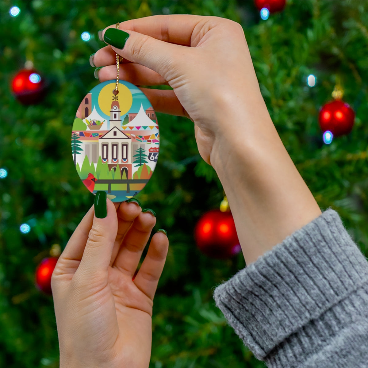 Pittsboro Ceramic Ornament