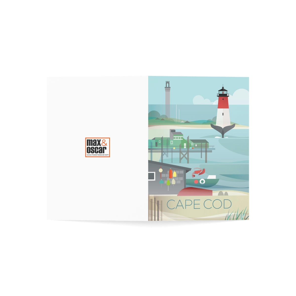 Cape Cod Folded Matte Notecards + Envelopes (10pcs)