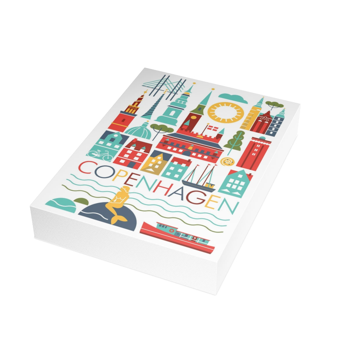 Copenhagen Scandi Folded Matte Notecards + Envelopes (10pcs)