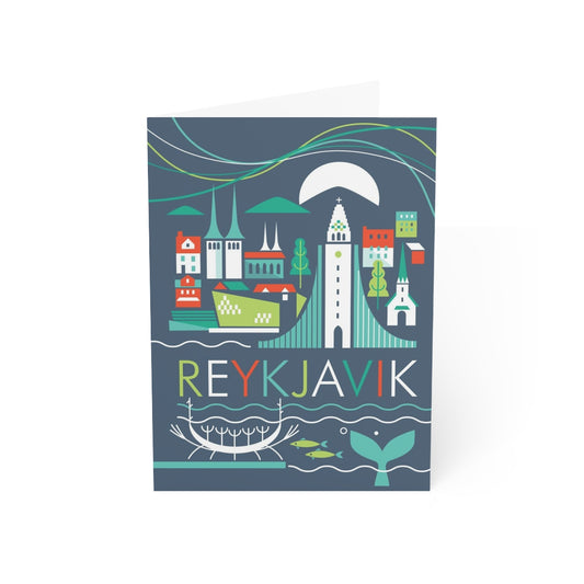 Reykjavik Folded Matte Notecards + Envelopes (10pcs)