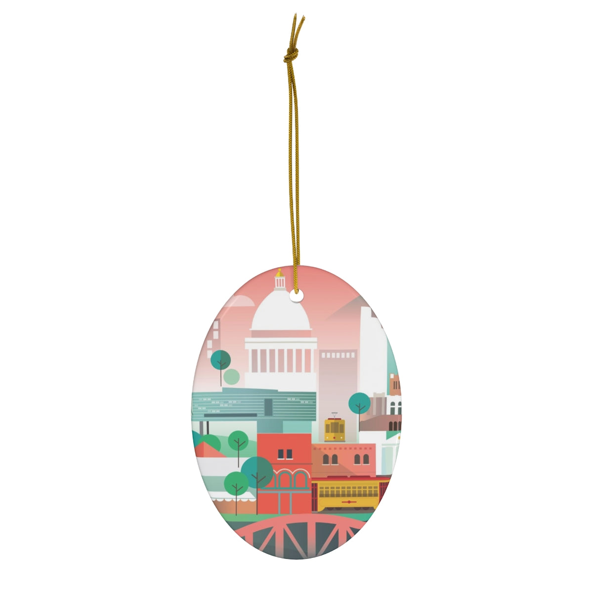 Little Rock Ceramic Ornament