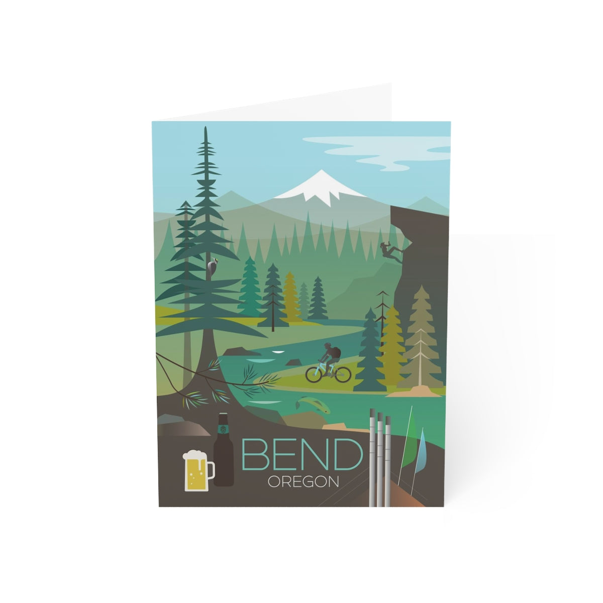 Bend Folded Matte Notecards + Envelopes (10pcs)