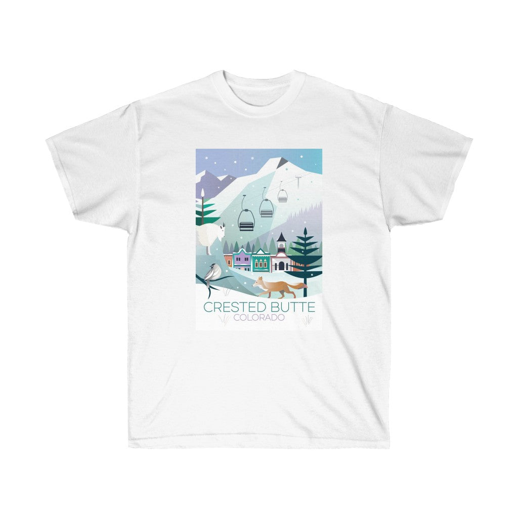 CRESTED BUTTE UNISEX ULTRA COTTON TEE