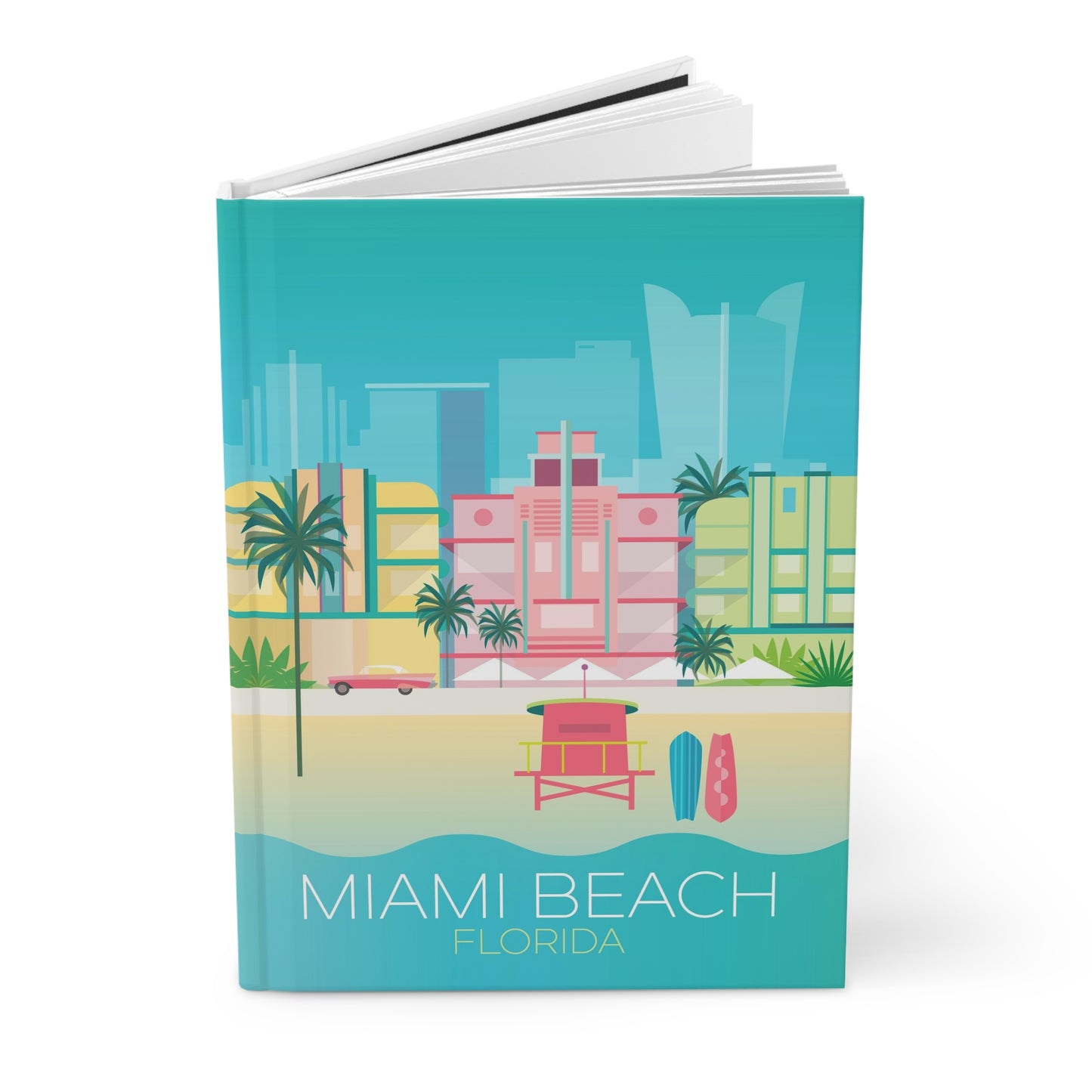 Miami Beach Hardcover Journal