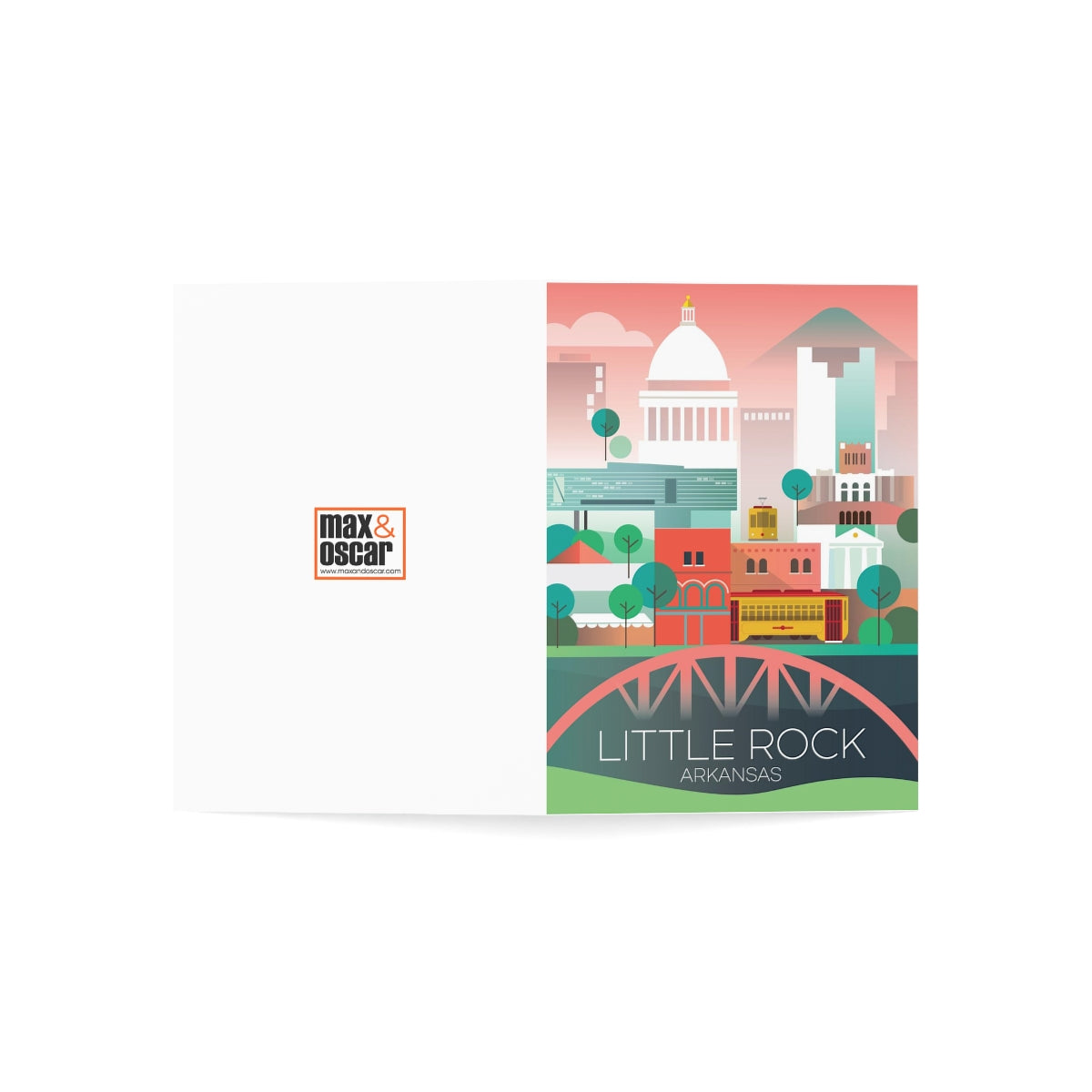 Little Rock Folded Matte Notecards + Envelopes (10pcs)