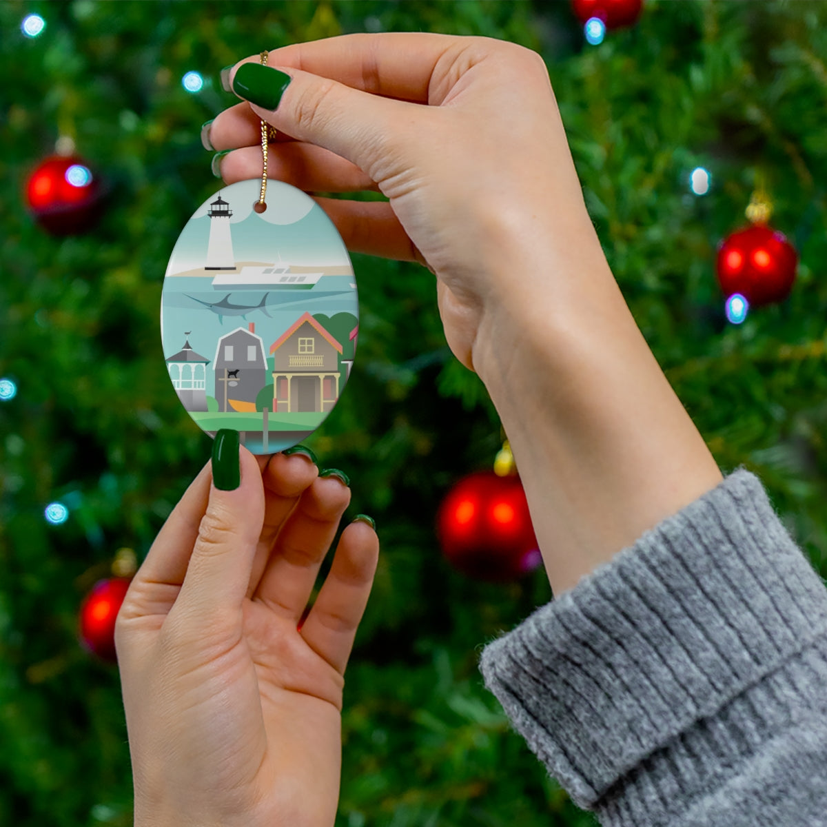 Martha's Vineyard Ceramic Ornament