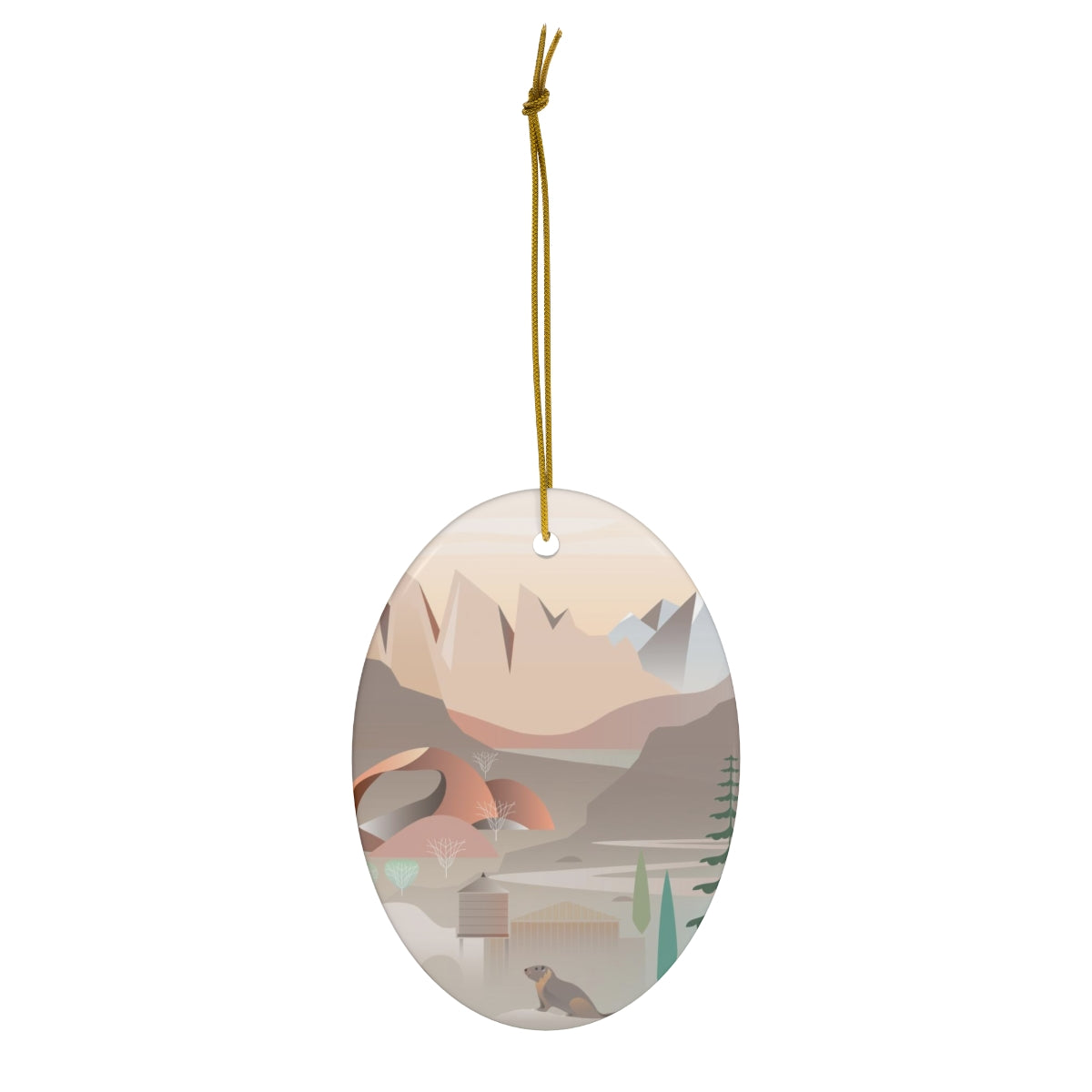 Lone Pine Ceramic Ornament