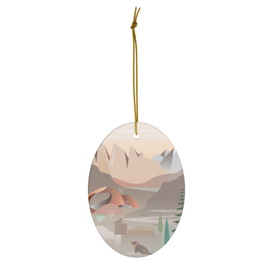 Lone Pine Ceramic Ornament