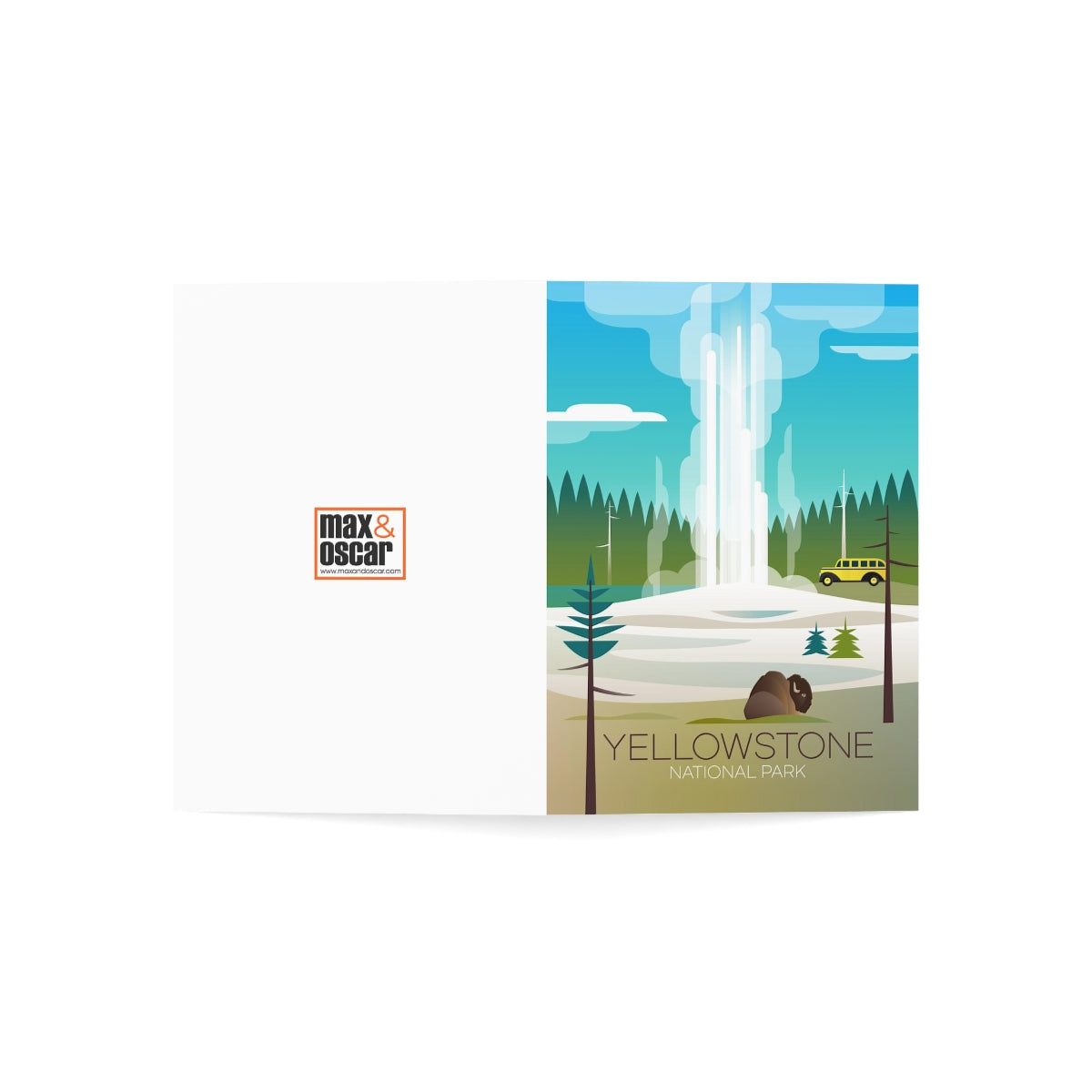 Yellowstone National Park, Old Faithful Folded Matte Notecards + Envelopes (10pcs)