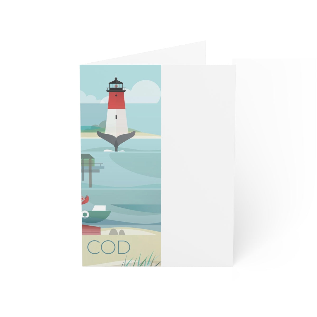 Cape Cod Folded Matte Notecards + Envelopes (10pcs)