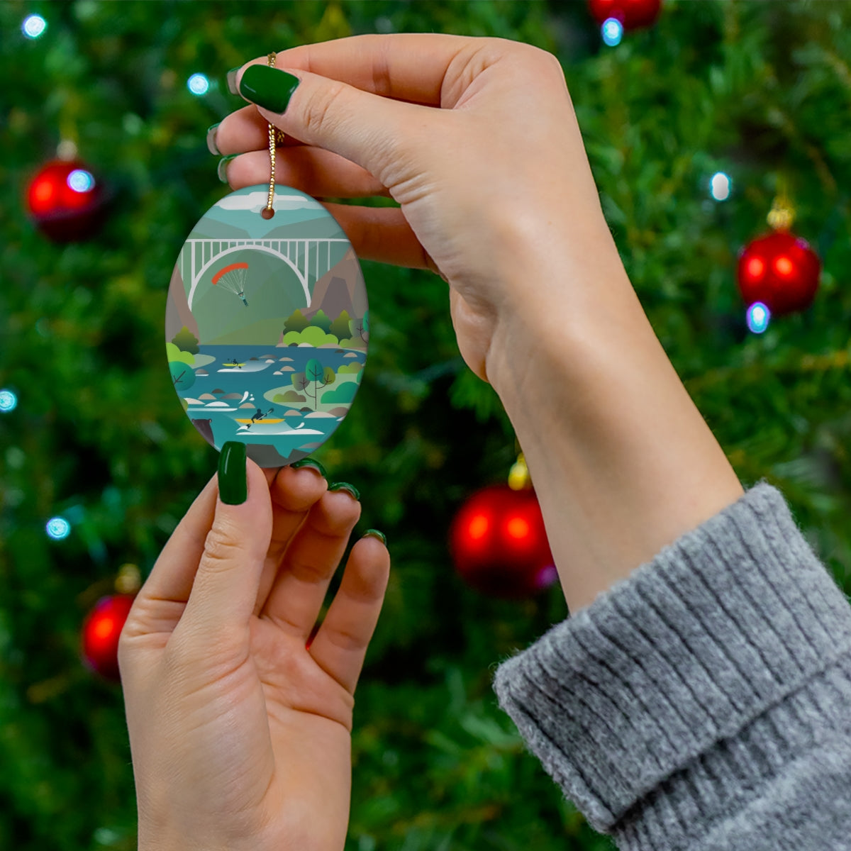 Idaho Ceramic Ornament