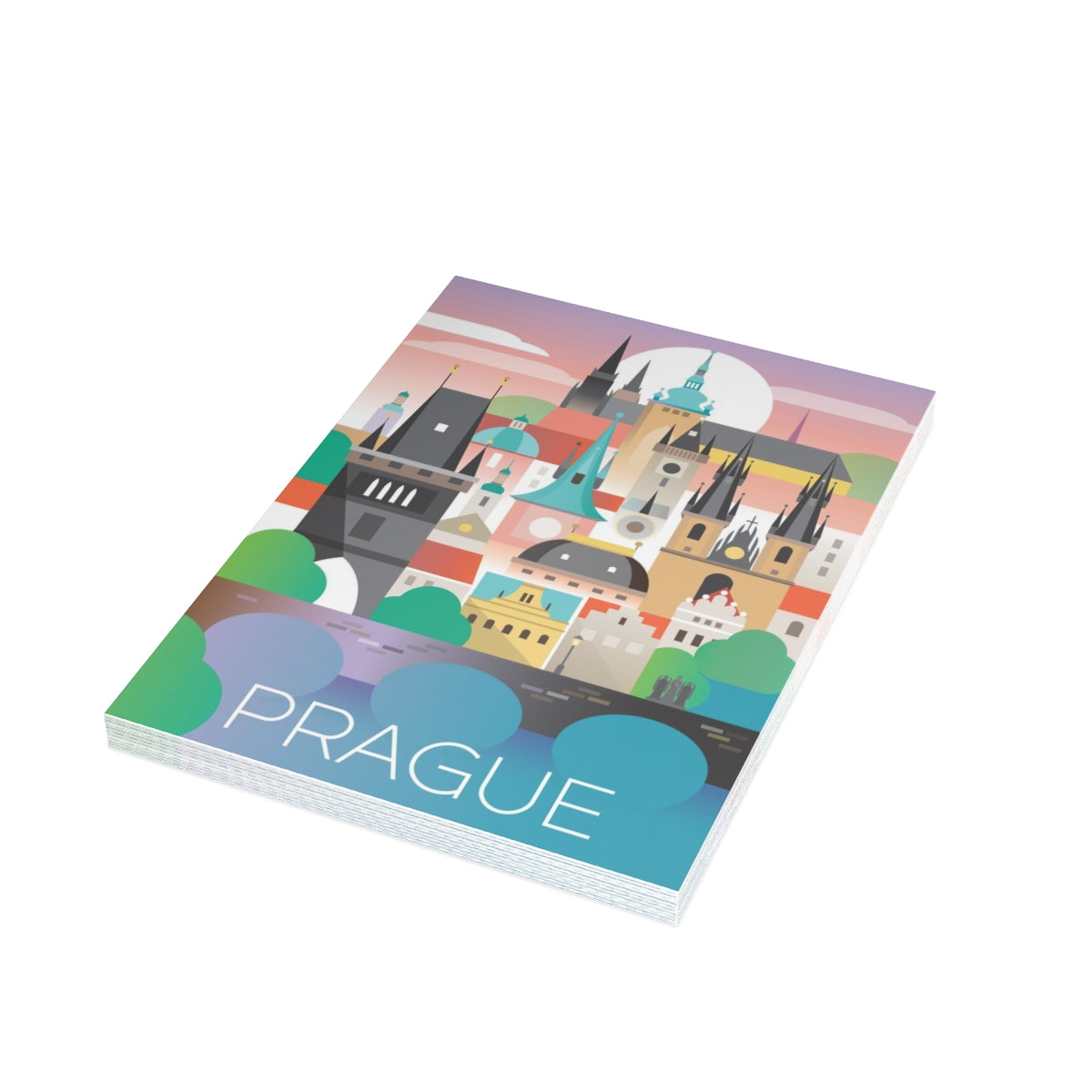 Prague Folded Matte Notecards + Envelopes (10pcs)