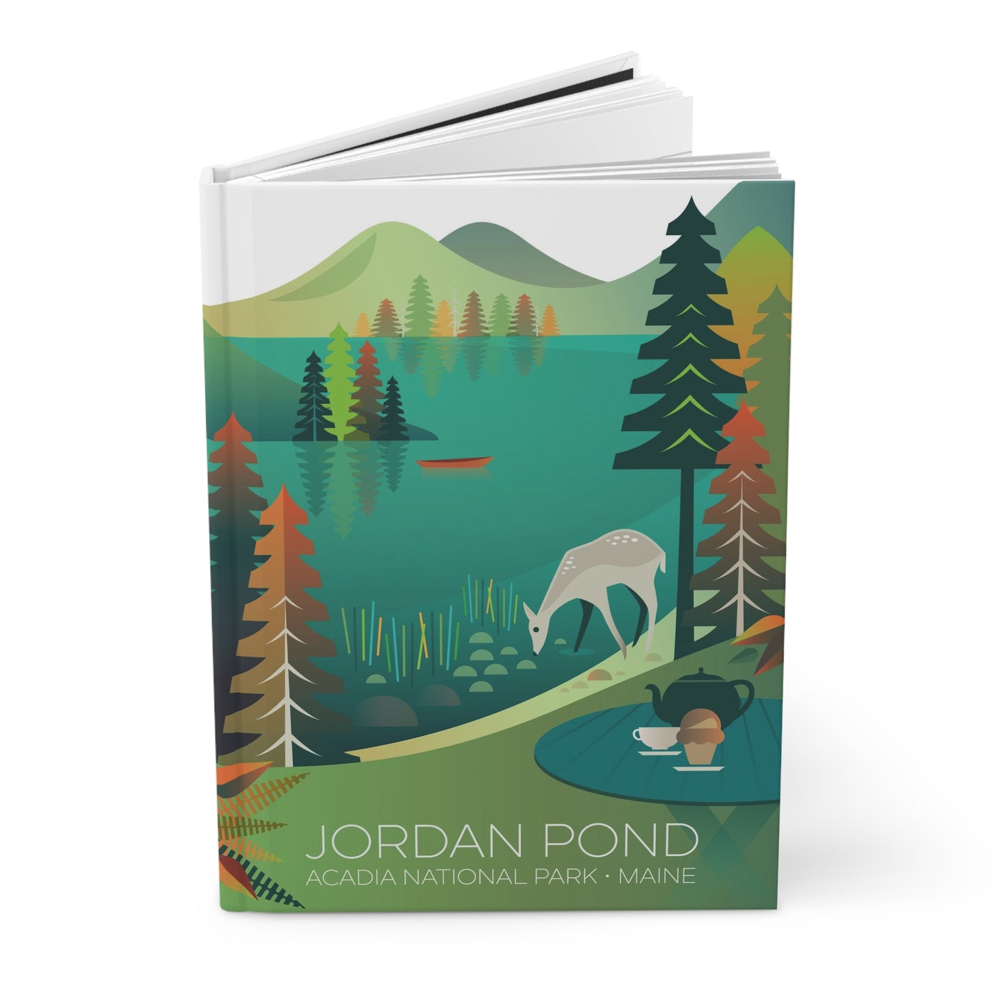 Acadia-Nationalpark, Jordan Pond Hardcover-Notizbuch
