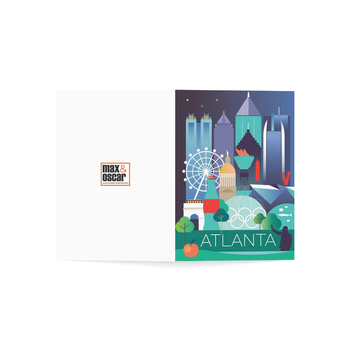Atlanta Folded Matte Notecards + Envelopes (10pcs)