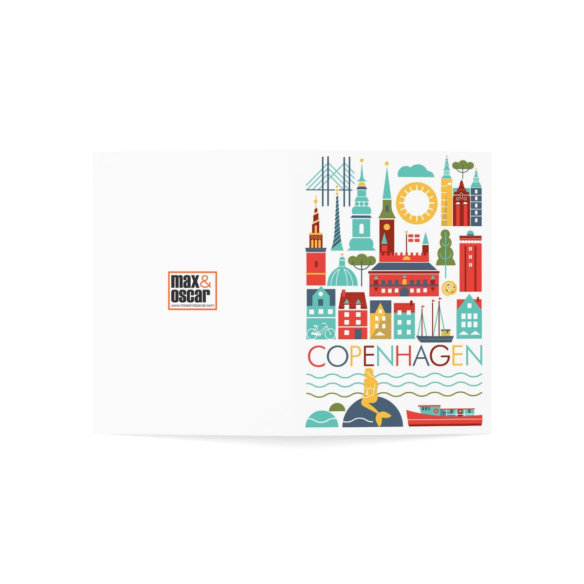Copenhagen Scandi Folded Matte Notecards + Envelopes (10pcs)