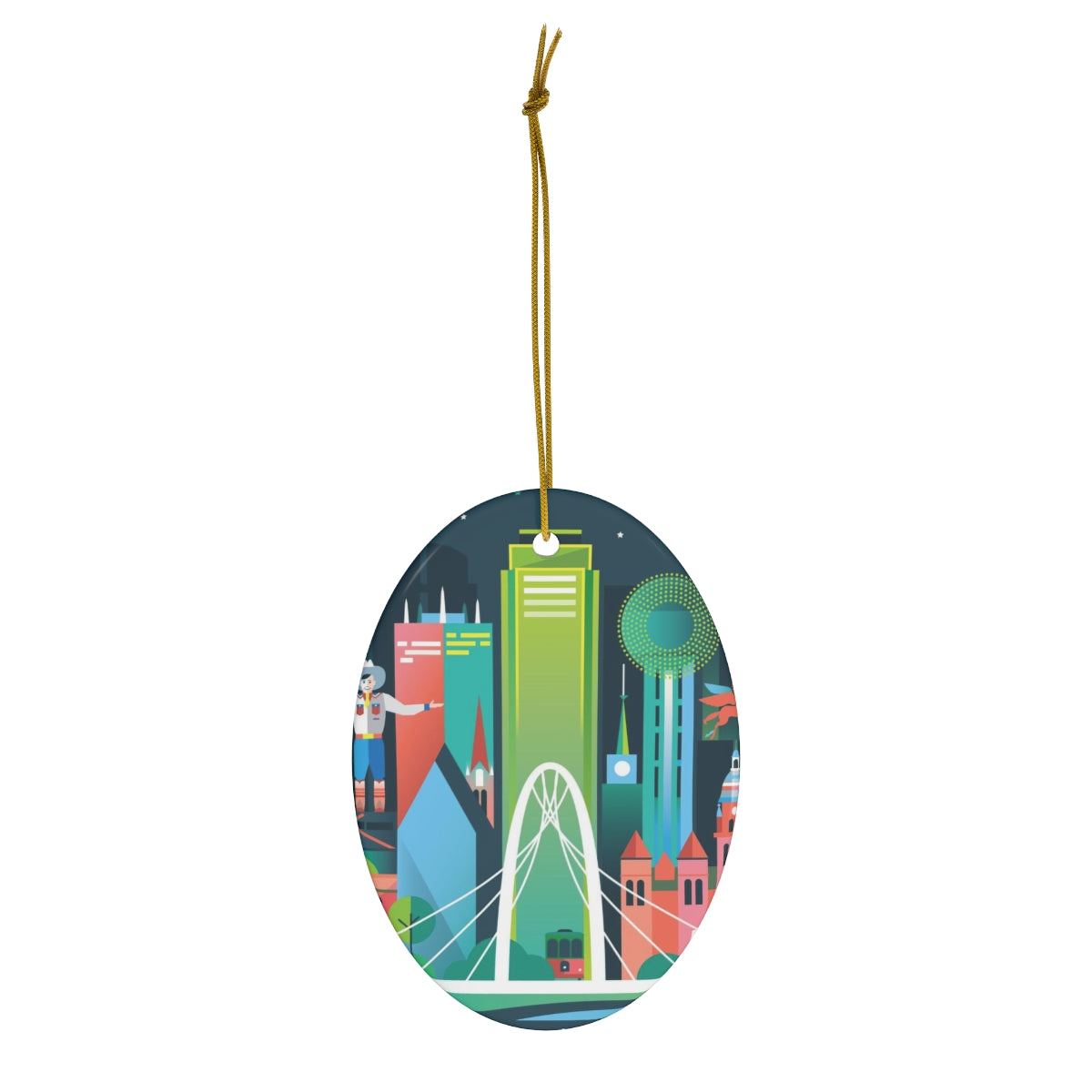 Dallas Ceramic Ornament