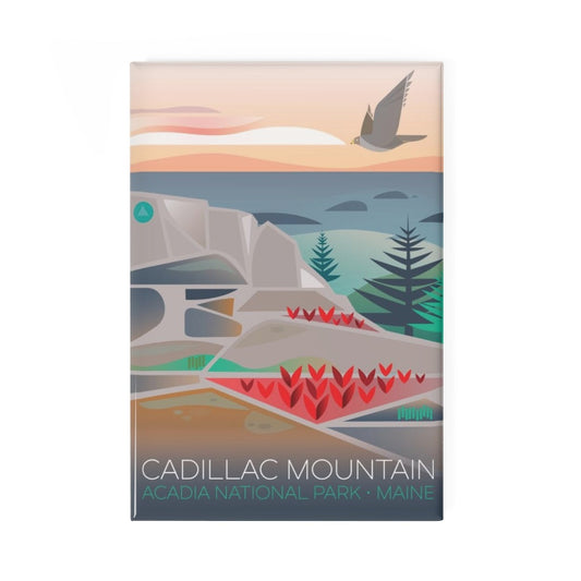 ACADIA NATIONAL PARK, CADILLAC MOUNTAIN REFRIGERATOR MAGNET